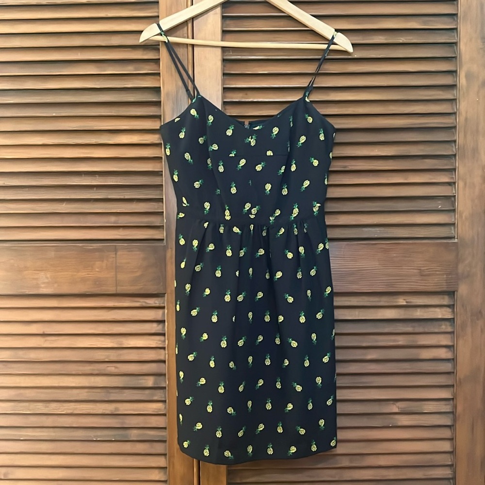 J Crew Navy pineapple sundress